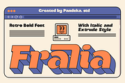 Fralia - Cartoon Retro Bold, a Sans Serif Font by Pandeka Studio (Thumbnail 1 of 12)