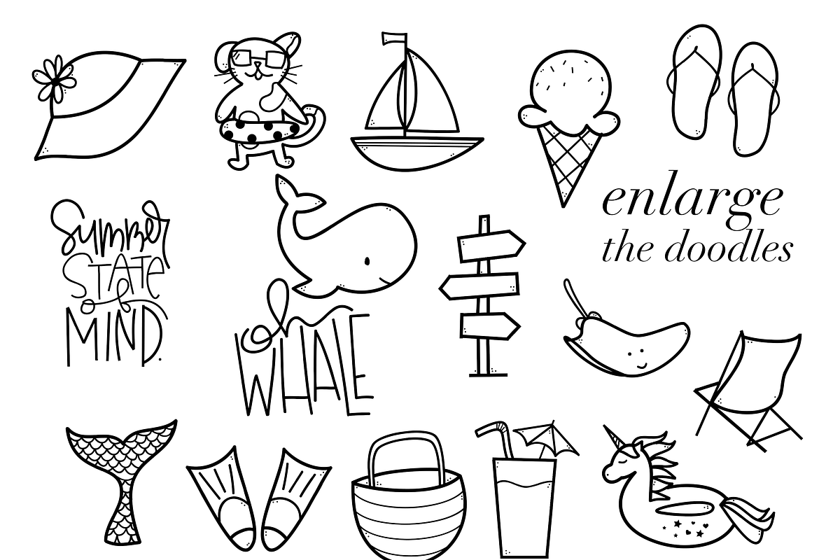 Summer Break - A Doodles Font preview 4