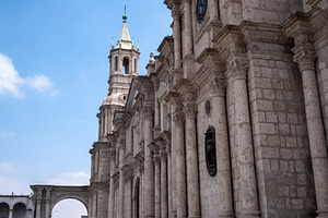 Basilica Cathedral of Arequipa and Plaza de Armas in Peru, an Architecture Photo by GoodGoods