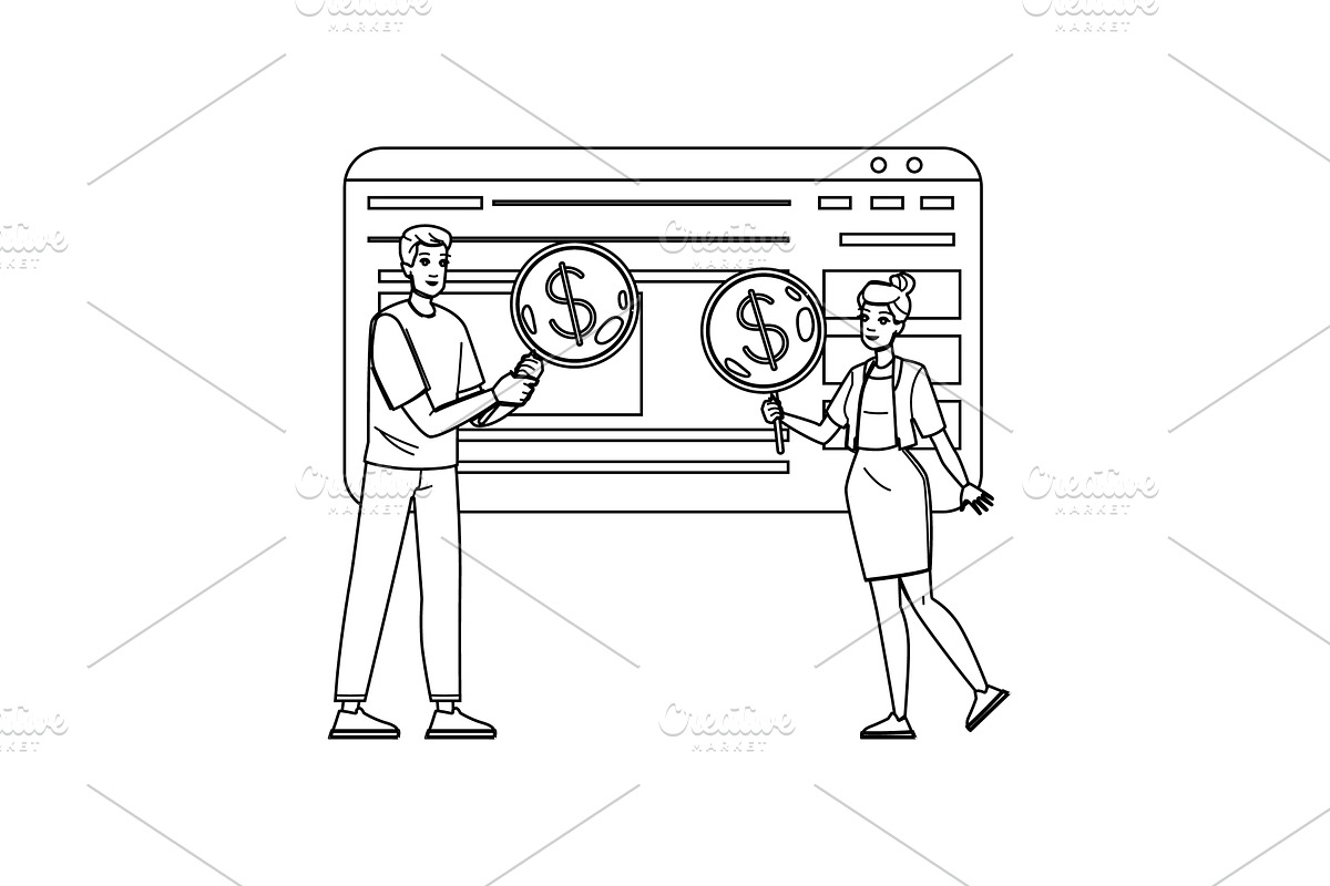 test paid search vector, a Technology Illustration by pikepicture