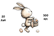 Whimsical Floral Easter Rabbit, an Animal Illustration by GiraffeCreative (Thumbnail 4 of 20)