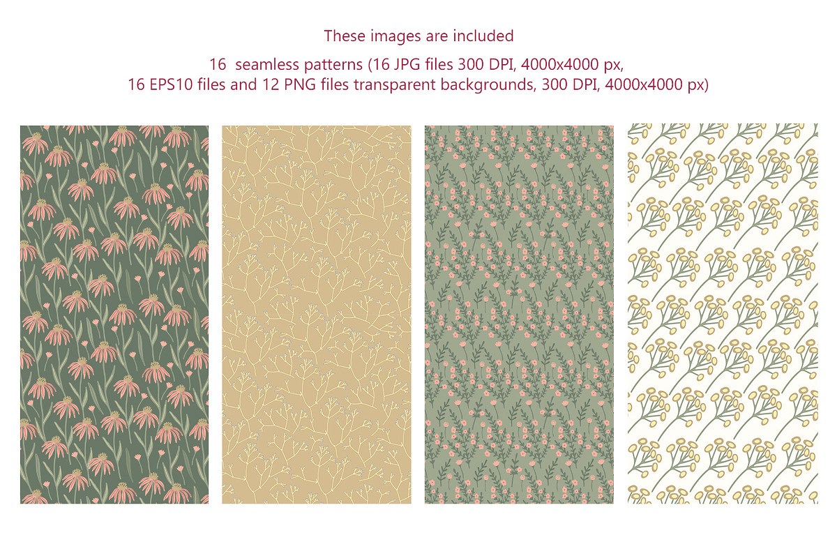 Herbal tea clipart and patterns, a Pattern Graphic by Anna Druzhkova (Photo 9 of 15)