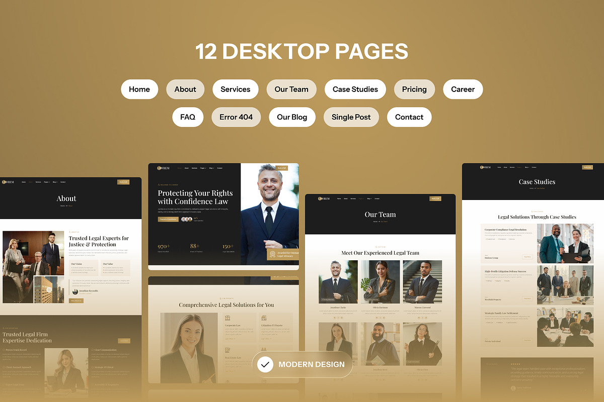 Lawrem - Lawyer & Attorney Service, a WordPress Template by SLAB! Design (Photo 2 of 5)