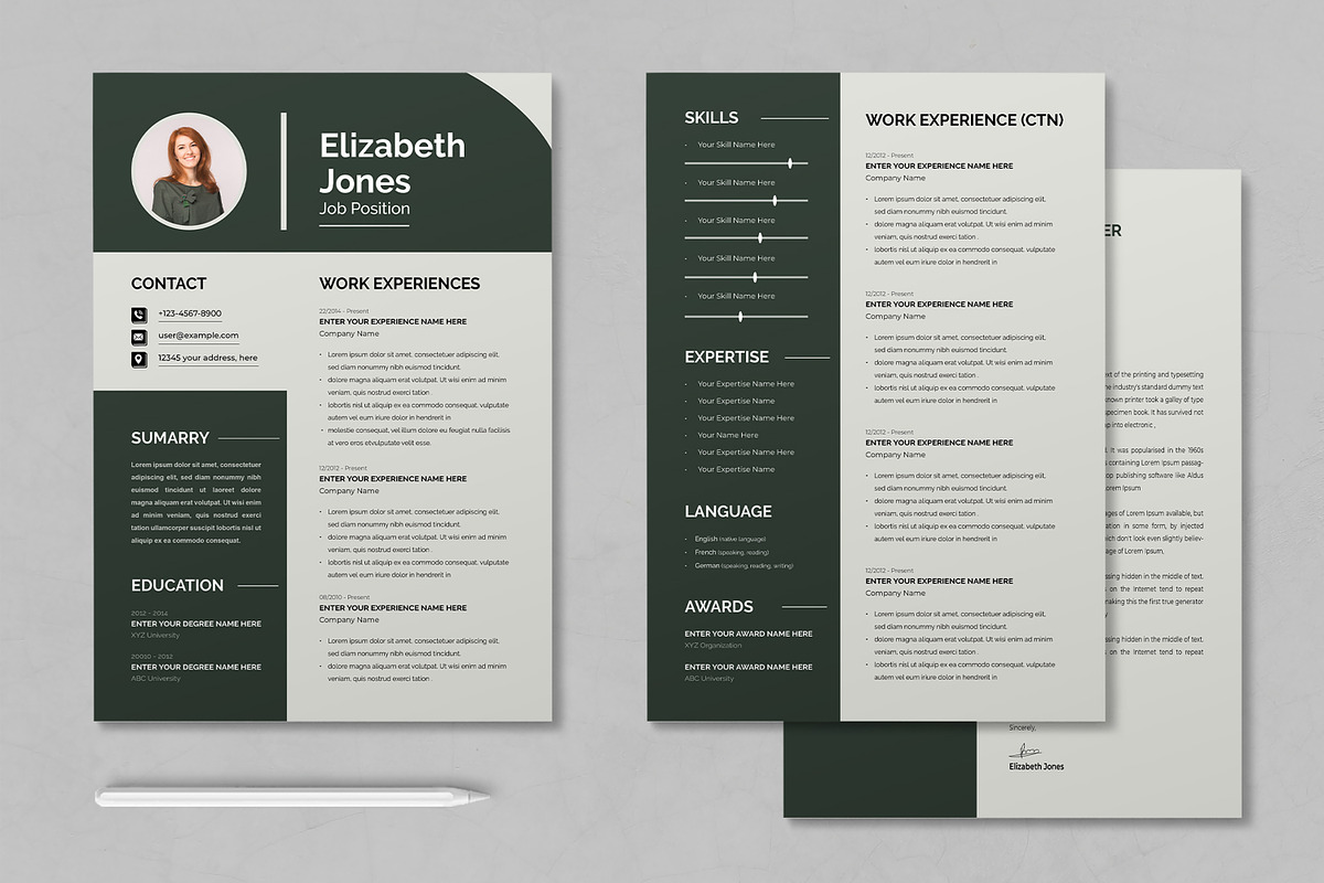 Resume Design Template, a Resume Template by MightyDesign (Photo 1 of 6)