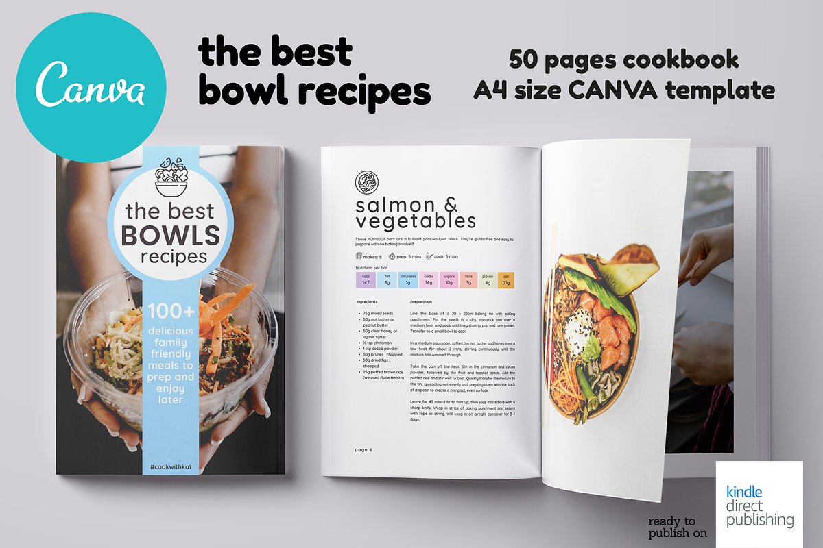 A4 Canva Recipes Cookbook Template, a Magazine Template by DeLaGranSiete (Photo 1 of 11)