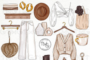 Beige Aesthetic Fashion Clip Art Set, an Illustration by TWG Designs (Thumbnail 8 of 8)