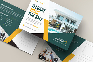 Real Estate Postcard Templates, a Stationery Template by Pixelpick