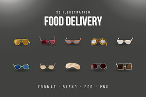 Eyeglasses 3D Icon Pack