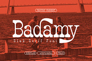 Badamy | Slab Serif Font, a Slab Serif Font by Denustudios (Thumbnail 1 of 14)