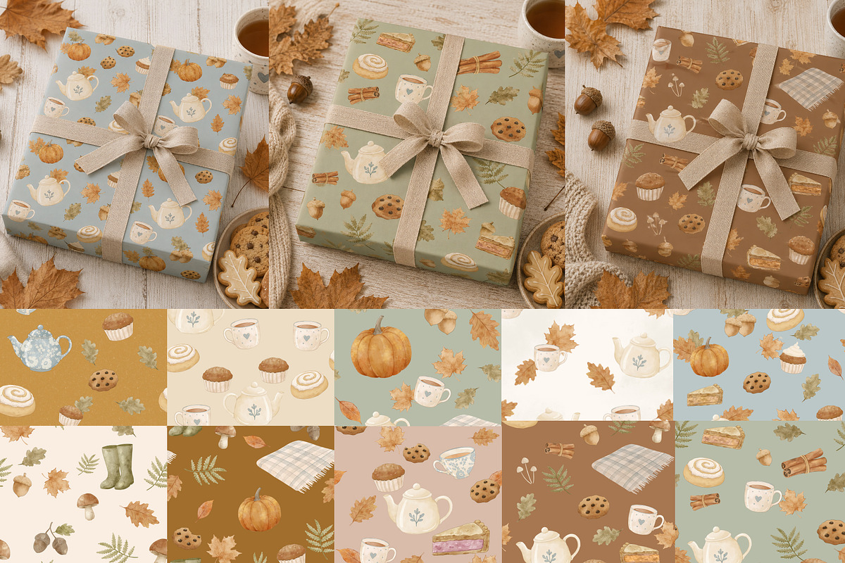Cozy Autumn Cottagecore collection, a Seasonal Illustration by AlenaVlasko stock Market (Photo 3 of 6)