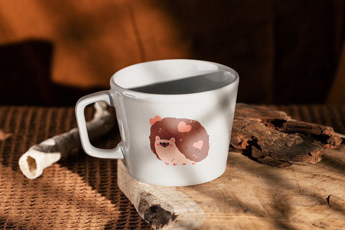 Cute funny hedgehogs animals set, an Animal Illustration by Good Studio (Photo 7 of 9)