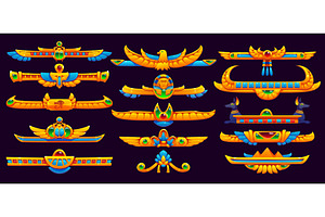Ancient Egypt ornaments, dividers, a Decorative Illustration by Vector Tradition