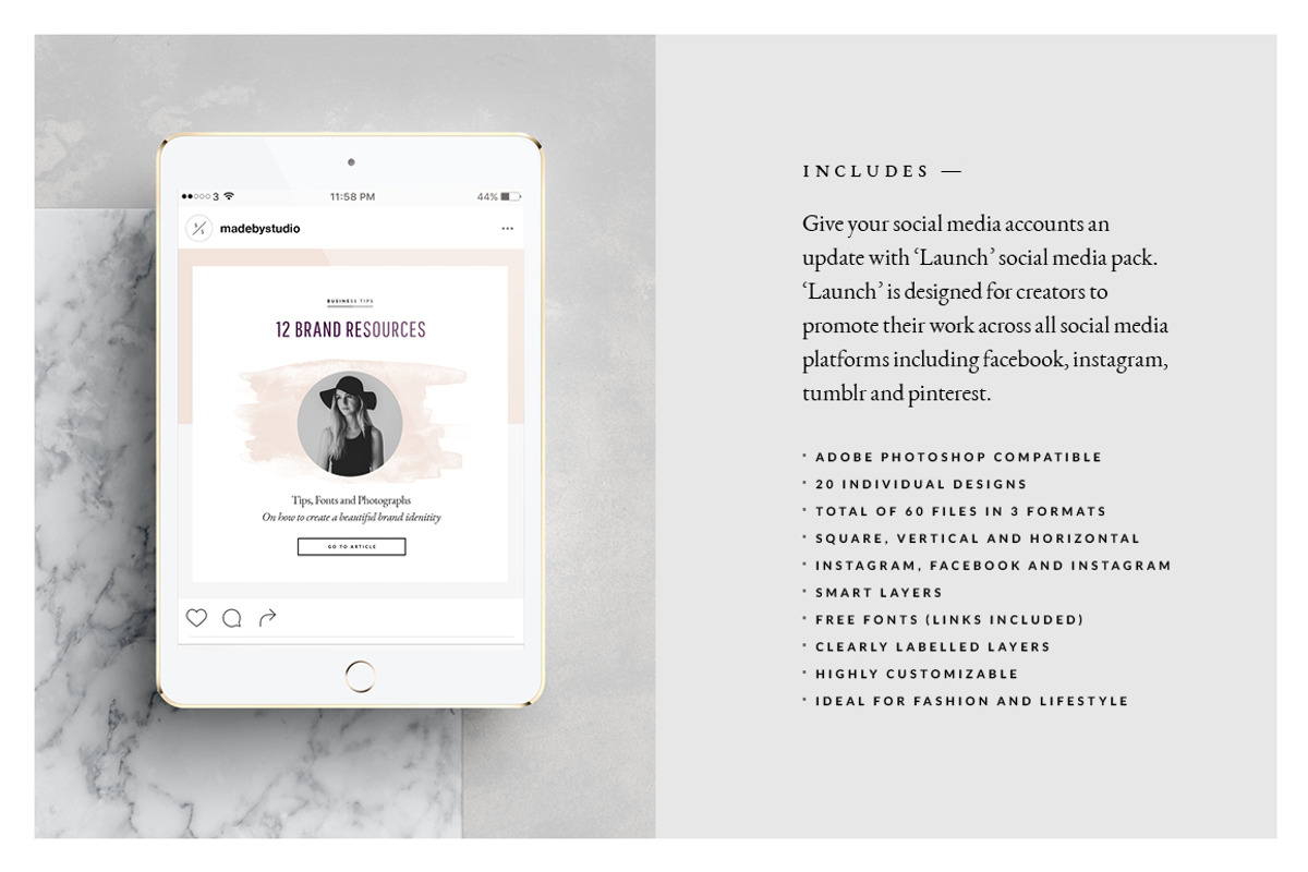 Launch Social Media Pack, a Social Media Template by Studio Standard (Photo 2 of 12)