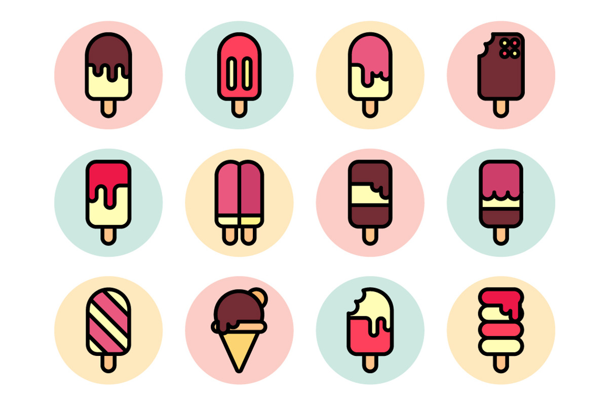 Ice Cream Clipart, an Outline Icon by lavinialorena (Photo 1 of 3)