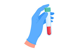 Hand of lab worker wearing, an Object Illustration by Things for designers