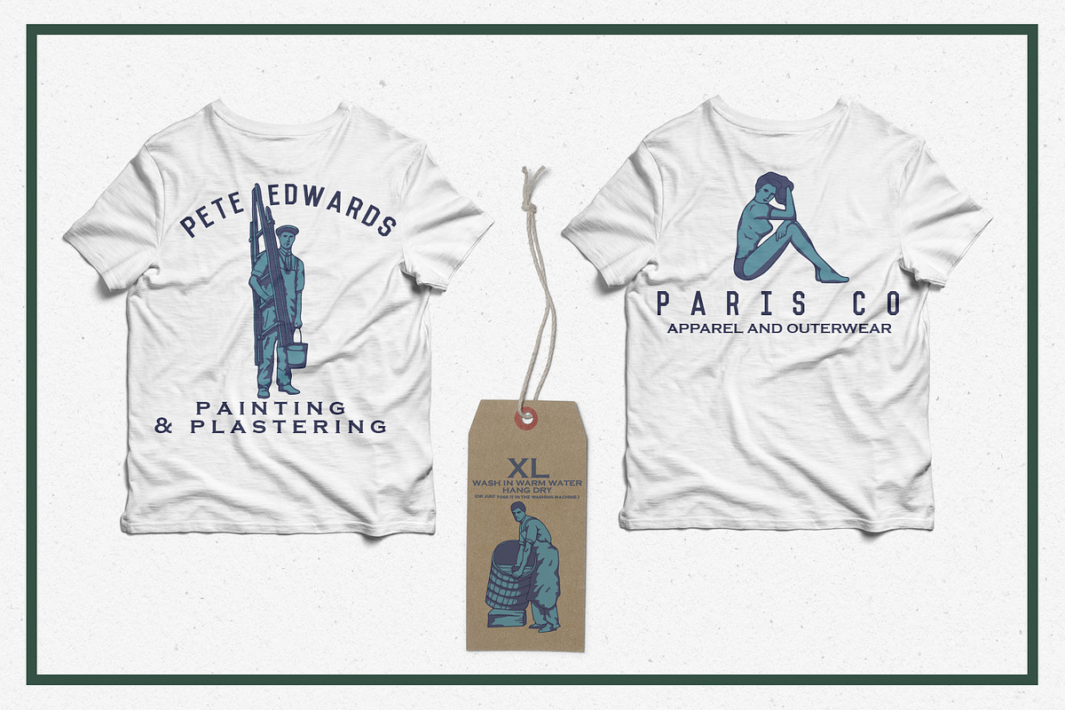 Vintage People Logos, a Branding & Logo Template by Justin Achammer (Photo 6 of 9)