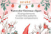 Christmas clipart and patterns, an Animal Illustration by Visual Animal (Thumbnail 1 of 8)