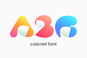 Curled Corner Colored Font, a Symbol Font by kaer_shop
