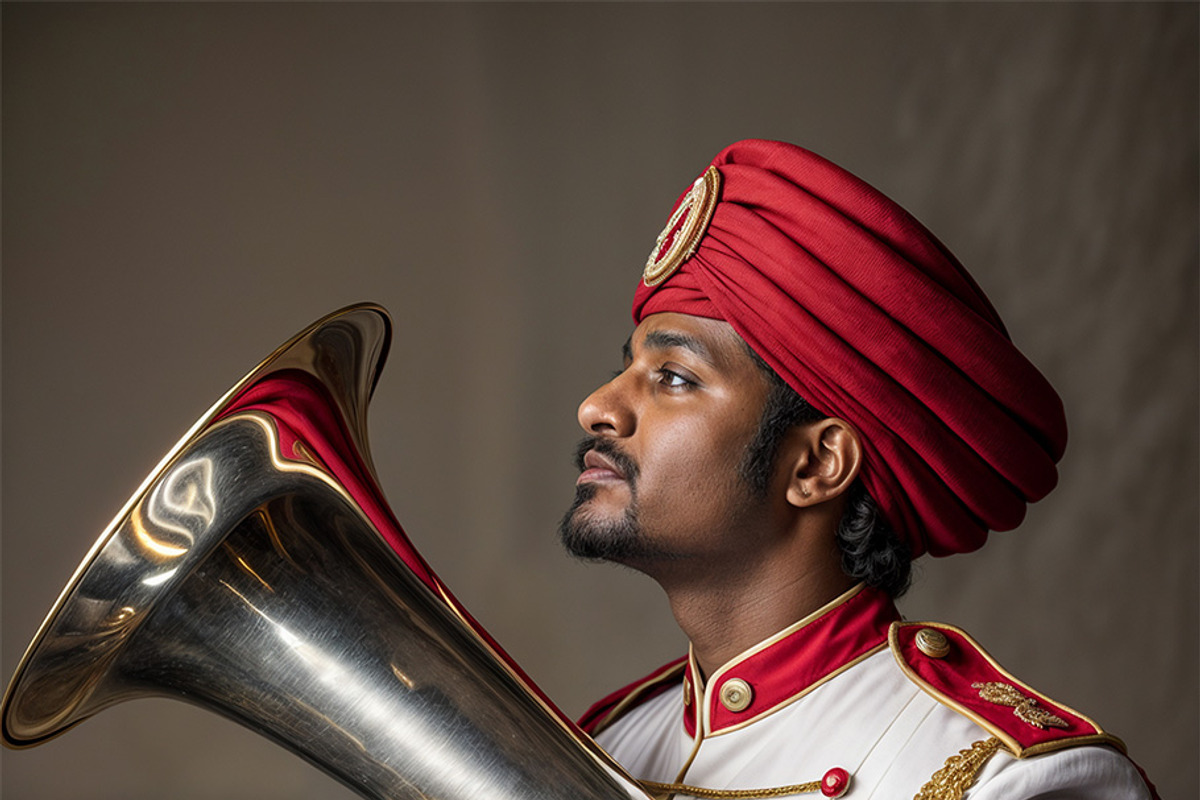 Indian Brass Band Portraits, a Person Illustration by StockVerse Creative (Photo 3 of 4)