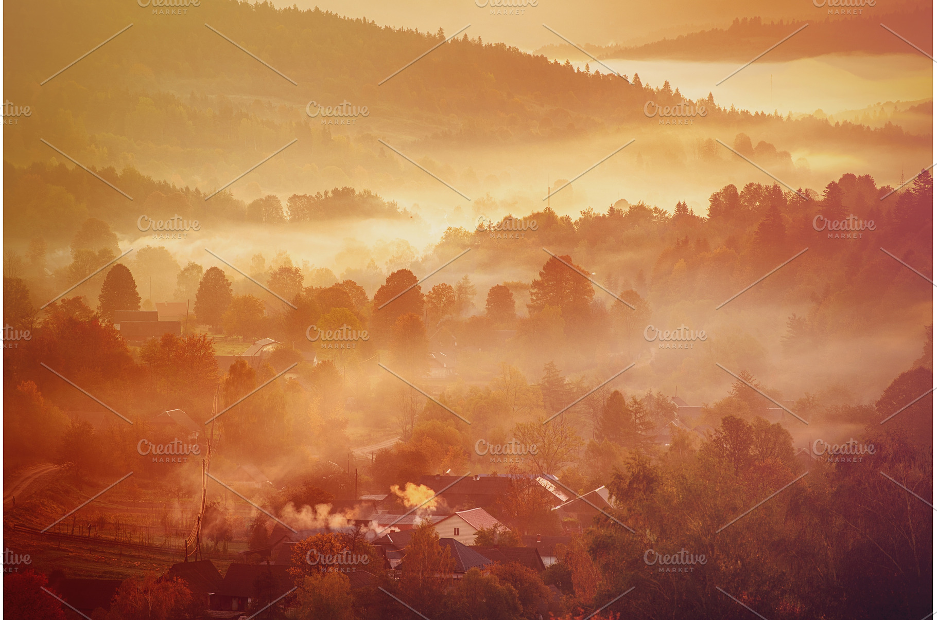 Morning mountain landscape, autumn, a Nature Photo by Nature and travel