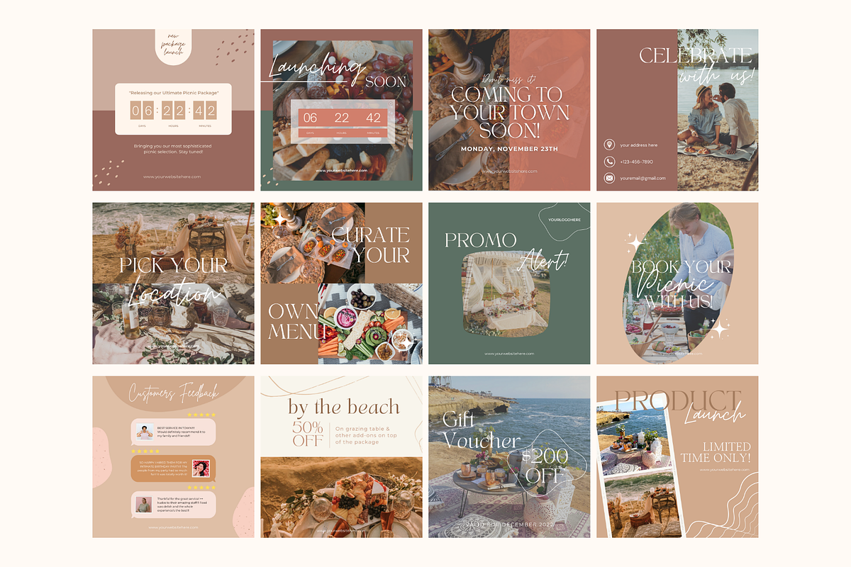 Instagram Templates - Luxury Picnics, a Social Media Template by Parrot Designs (Photo 6 of 8)