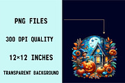 Autumn Pumpkin Stained Glass Sublim, an Illustration by SVGArt (Thumbnail 4 of 8)