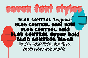 Blob Control Display Typeface