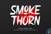 Smoke Thorn | Brush Font, a Handwritten Font by Lemonthe (Thumbnail 1 of 7)