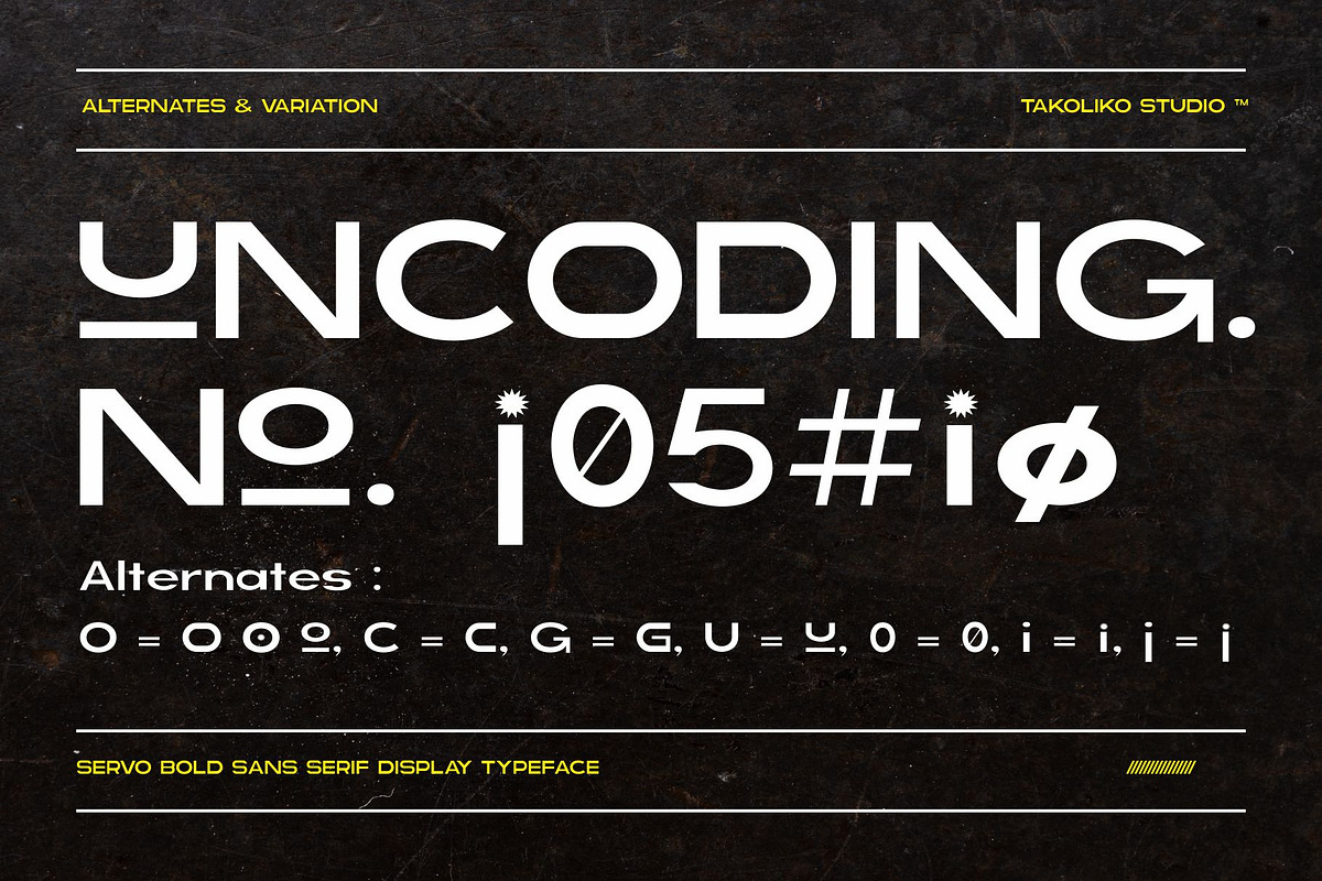 Servo - Bold Sans Serif, a Sans Serif Font by takoliko (Photo 6 of 11)