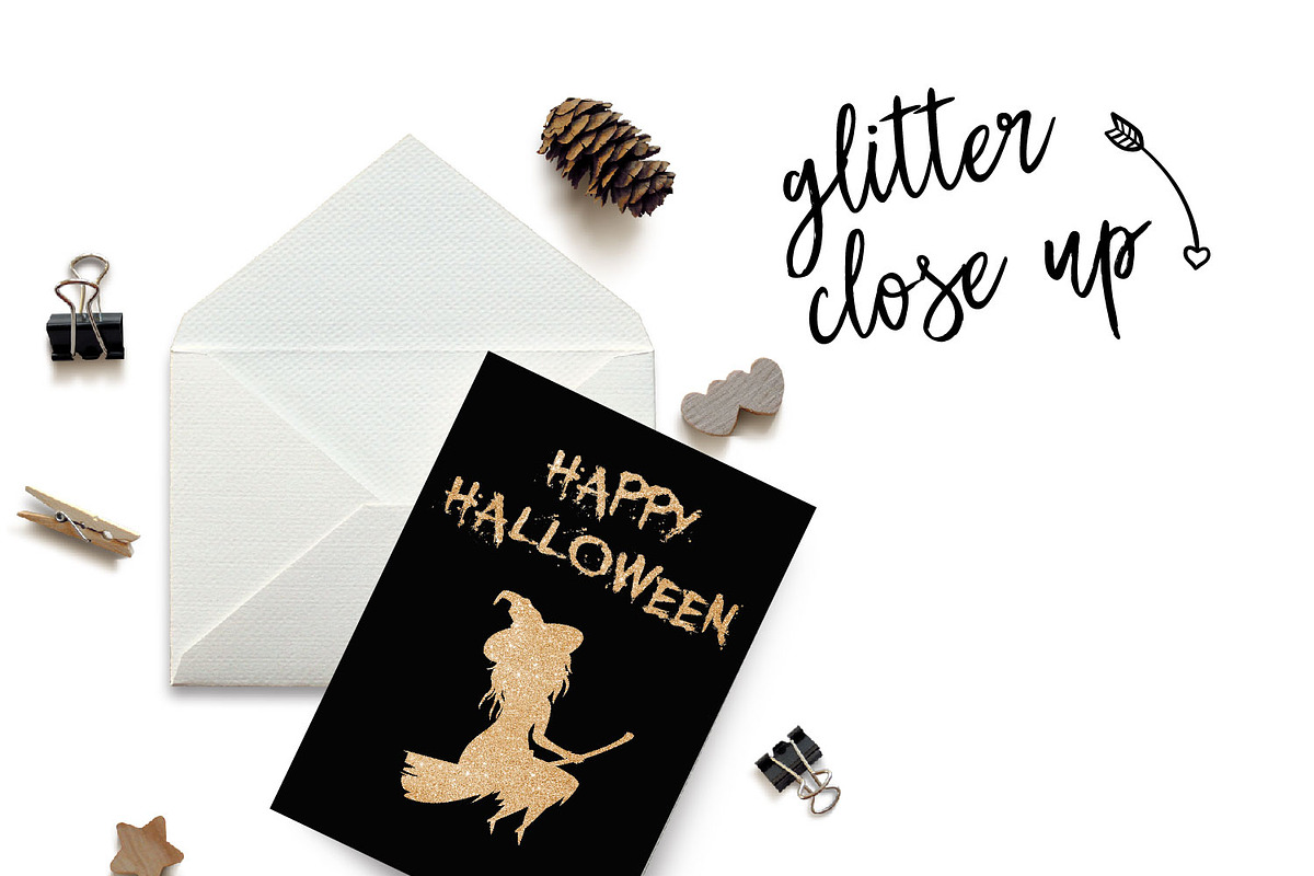 Gold Halloween Silhouette Clipart, a Graphic by ConfettiBears (Photo 2 of 5)
