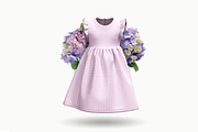 Kids dress mock-up., a Bottom Mockup by Irena Matiash shop (Thumbnail 3 of 7)