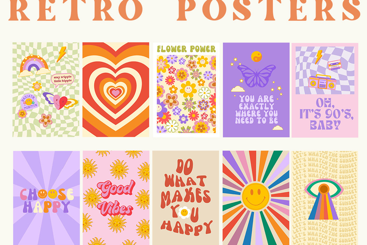 Retro Vibes Art 70s 90s, an Object Graphic by NassyArt (Photo 6 of 12)
