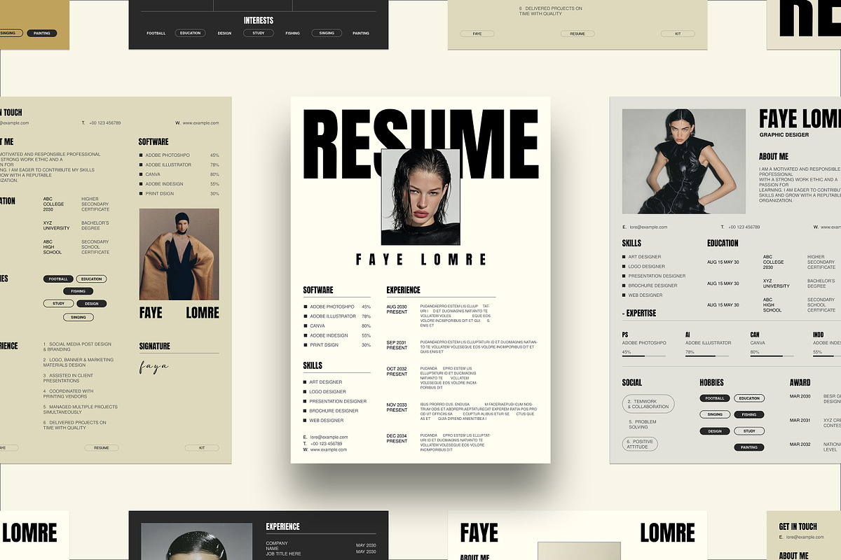 FAYE | Resume Kit, a Resume Template by SparkPro (Photo 2 of 7)