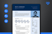 Pro Resume 2, a Resume Template by ikono.me (Thumbnail 1 of 6)