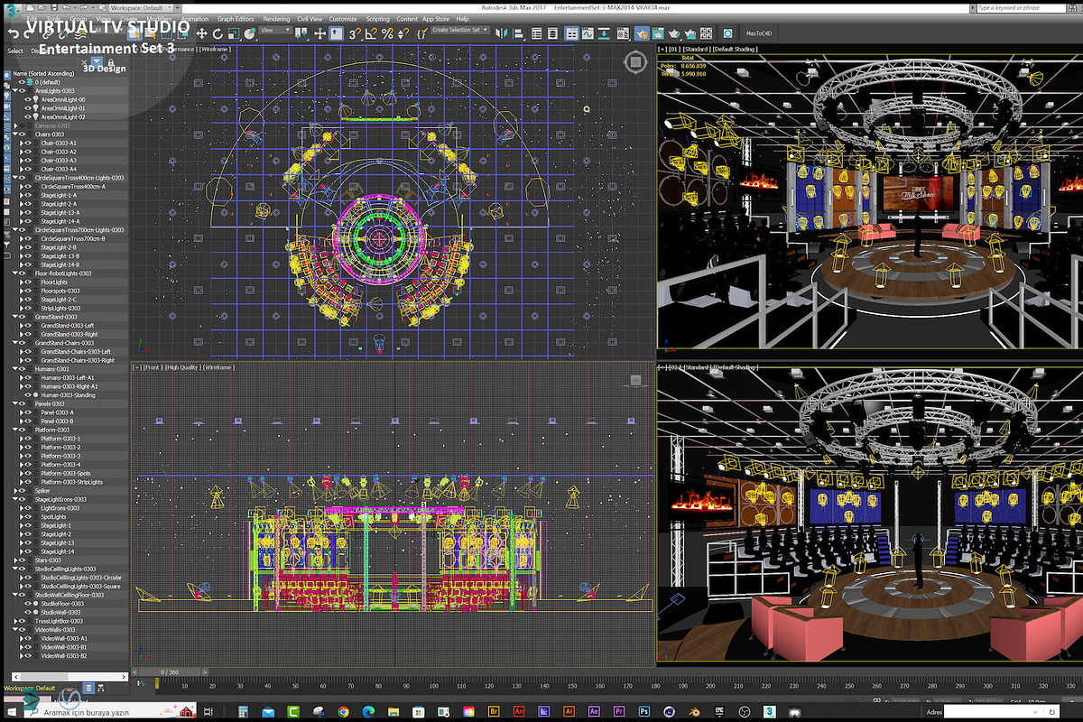 TV Studio Entertainment Set 3, a Furniture 3D Model by akerStudio (Photo 21 of 22)