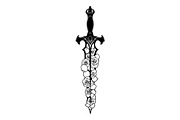 Ornamental Dagger Silhouette Bundle, an Object Illustration by Gaye Art (Thumbnail 15 of 31)