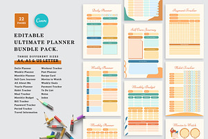 Ultimate Canva Planner, a Stationery Template by MNT-Creator