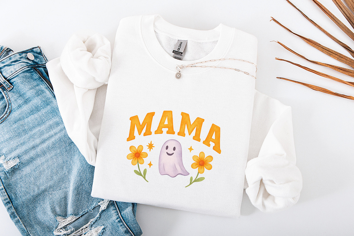 Mama PNG, Cute Ghost Floral, an Illustration by SharpMarketplace (Photo 3 of 9)