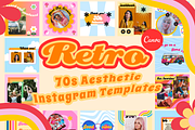 70s Aesthetic Instagram Templates, a Social Media Template by PLANETSEL (Thumbnail 1 of 5)