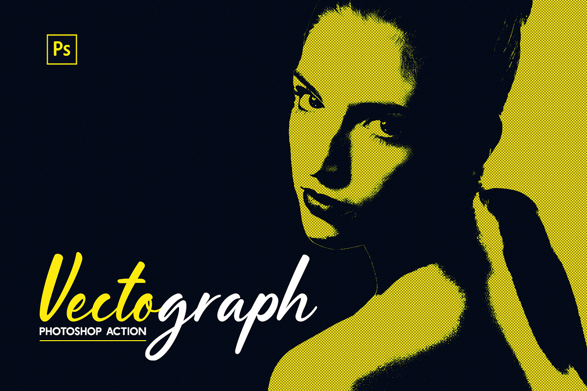 Vectograph Photoshop Action, an Action Add-On by Effect-Hub (Photo 1 of 17)