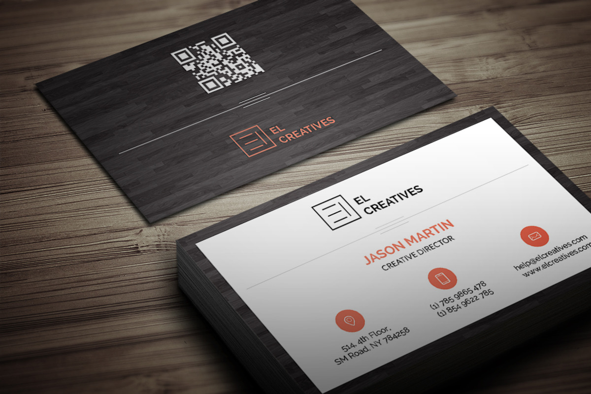 Clean Wooden Business Card, a Business Card Template by bouncy (Photo 2 of 4)