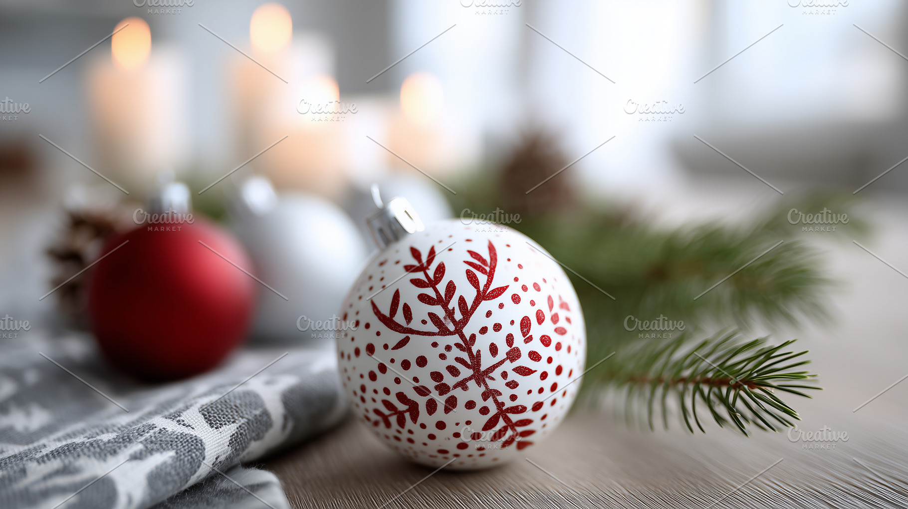 Christmas ornament with red festive, a Holiday Photo by MistyDay