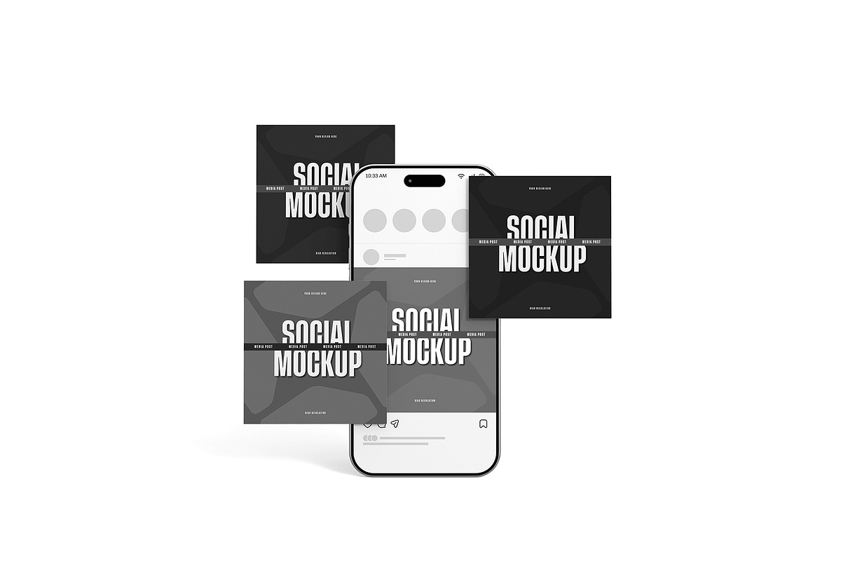 Social Media Mockup with Bold Text, a Mockup by graphypix (Photo 4 of 4)
