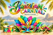 Brazilian Carnival – 100 PNG Clipart, an Object Illustration by MarisoArt (Thumbnail 1 of 9)
