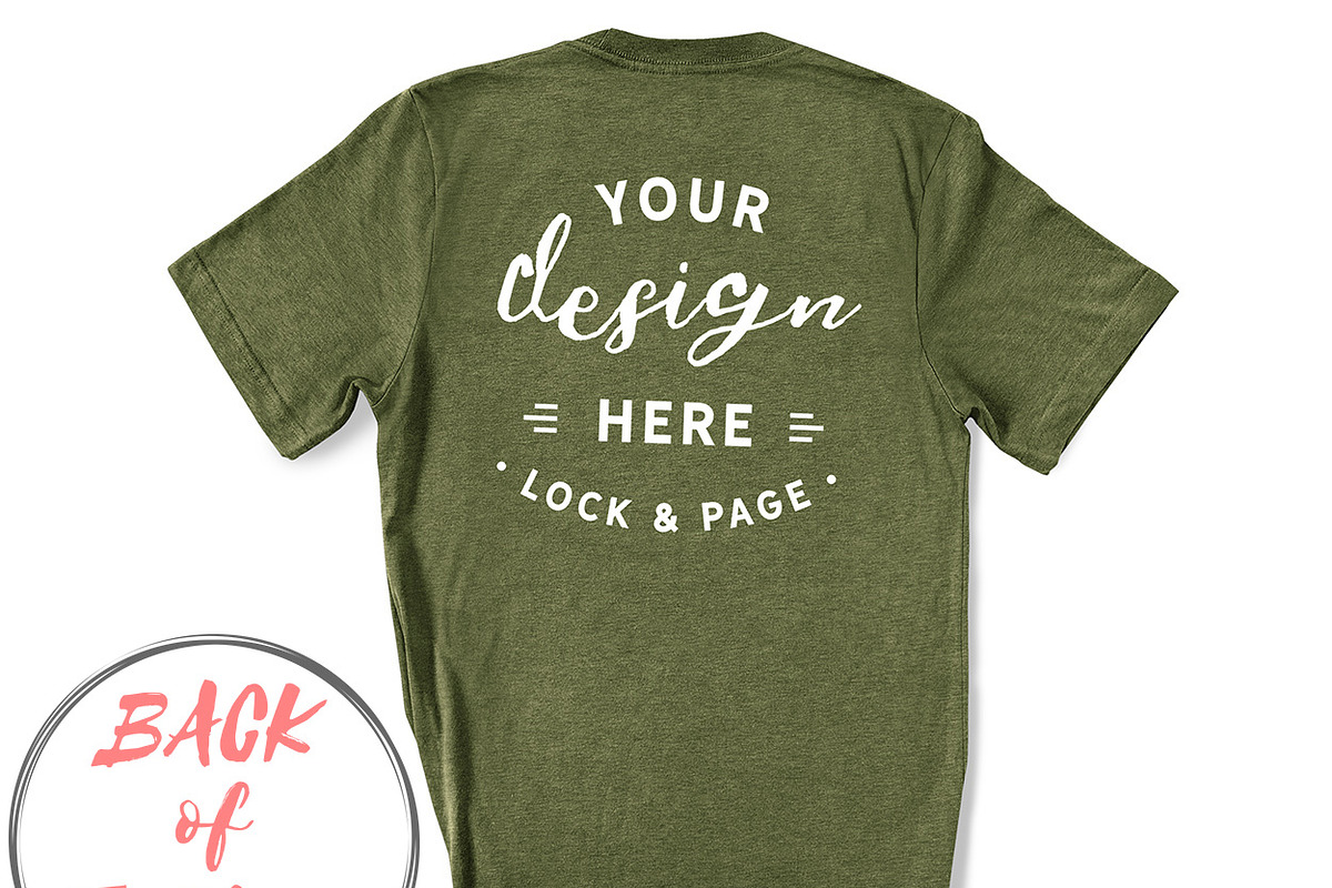 Back Of T-Shirt BC3001 Mockup Bundle, a Shirt Mockup by lock and page (Photo 66 of 88)