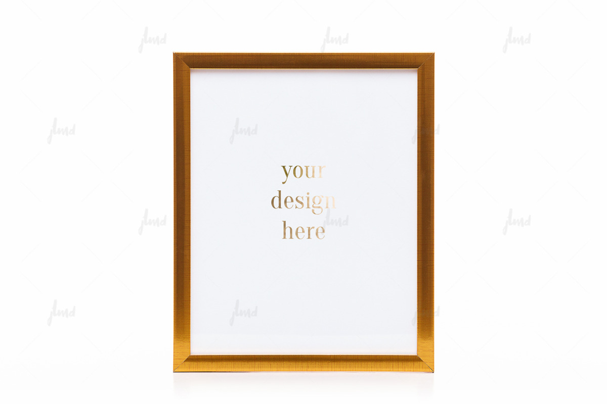 Golden styled frame isolated mockup, a Print Template by JustLikeMyDesktop (Photo 3 of 3)