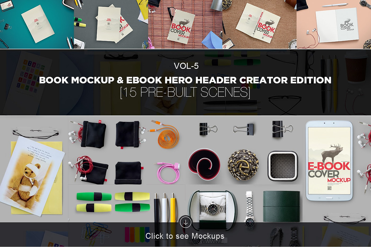 65 Book Mockups Bundle, a Print Template by ZippyPixels (Photo 2 of 6)