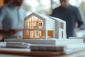 Architecture team working on house model building, an Architecture Photo by AlyaAnd