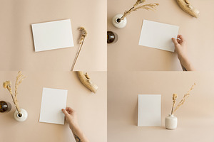 Beige - 5x7 Card Mockup Bundle