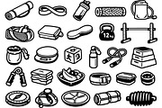 Fitness Gear Essentials Clipart Set, an Illustration by designvectx (Thumbnail 2 of 3)